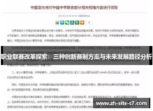 职业联赛改革探索：三种创新赛制方案与未来发展路径分析