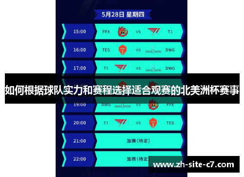 如何根据球队实力和赛程选择适合观赛的北美洲杯赛事 如何根据球队实力和赛程选择适合观赛的北美洲杯赛事
